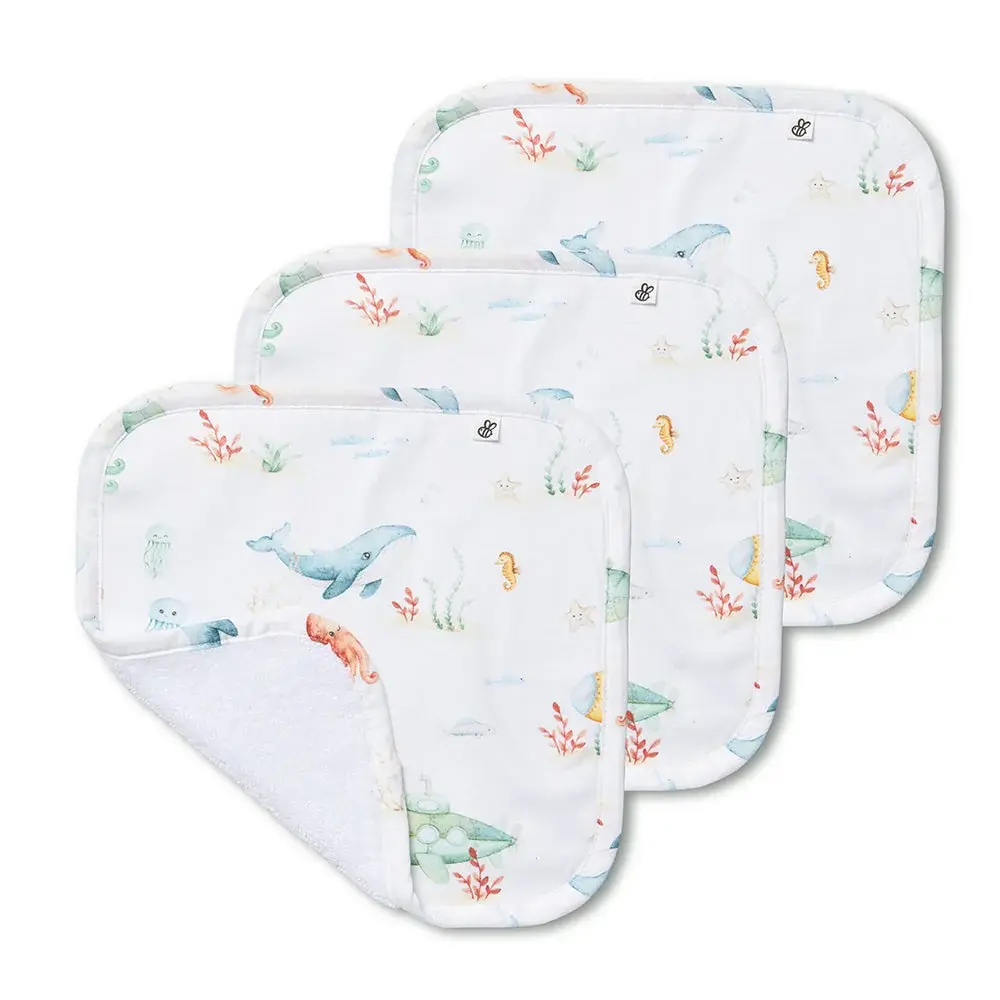 Snuggle Hunny Kids Snuggle Hunny Little Subs Organic Wash Cloths - 3 Pack