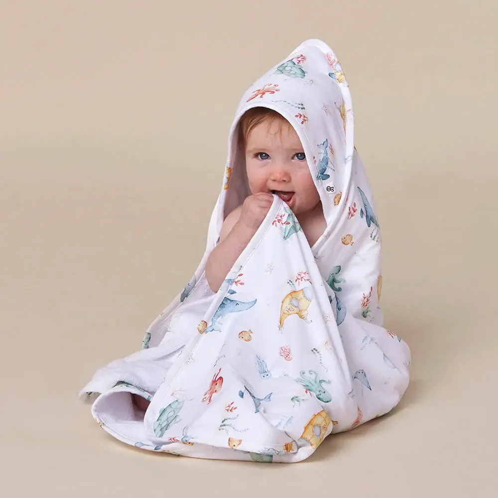 Snuggle Hunny Kids Snuggle Hunny Little Subs Organic Hooded Baby Towel