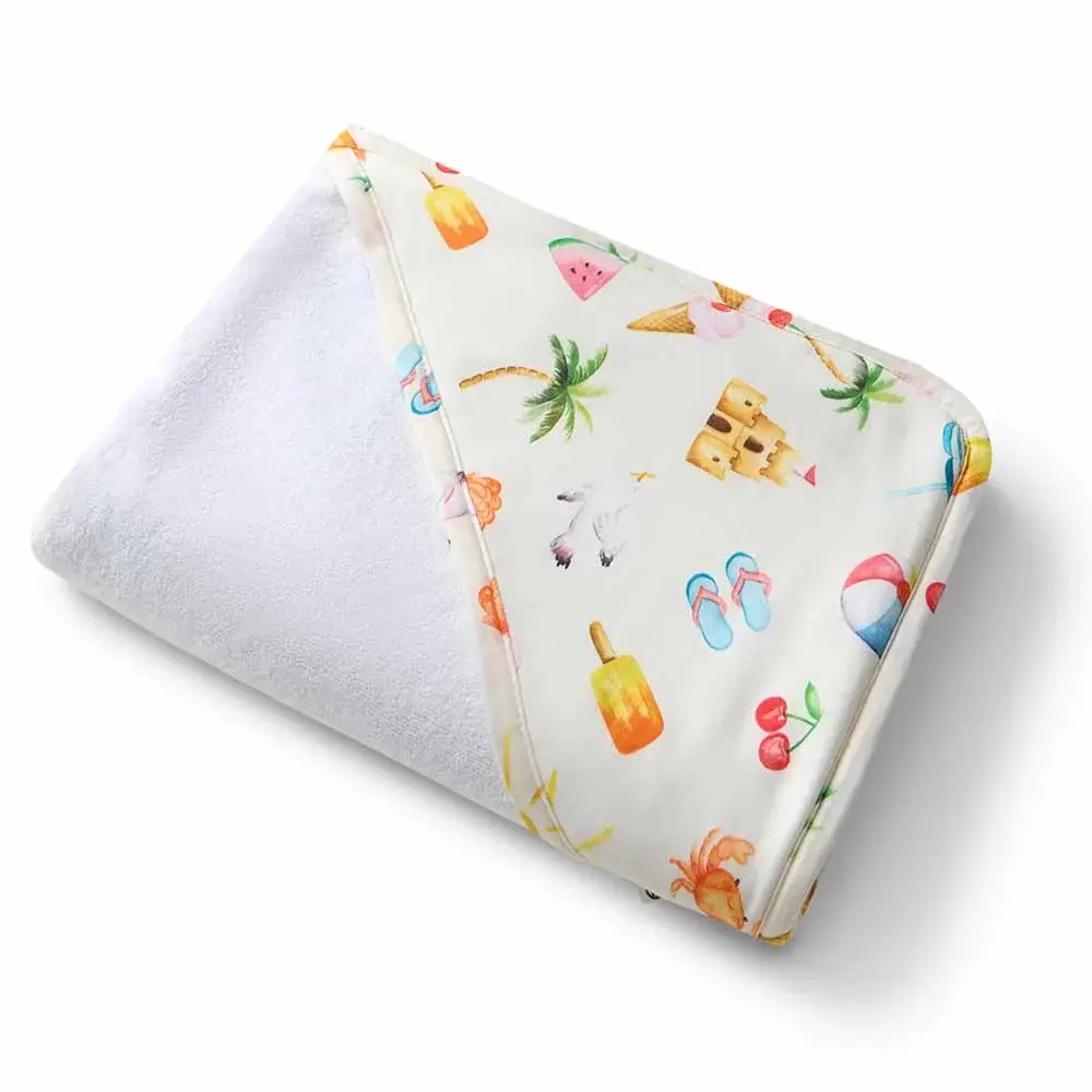 Snuggle Hunny Kids Snuggle Hunny Beach Fun Organic Hooded Baby Towel