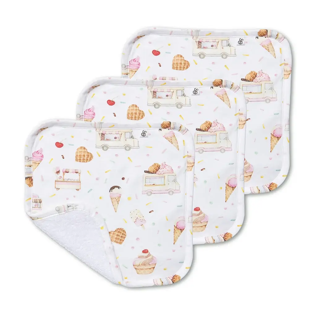 Snuggle Hunny Kids Snuggle Hunny Ice Creams Organic Wash Cloths - 3 Pack