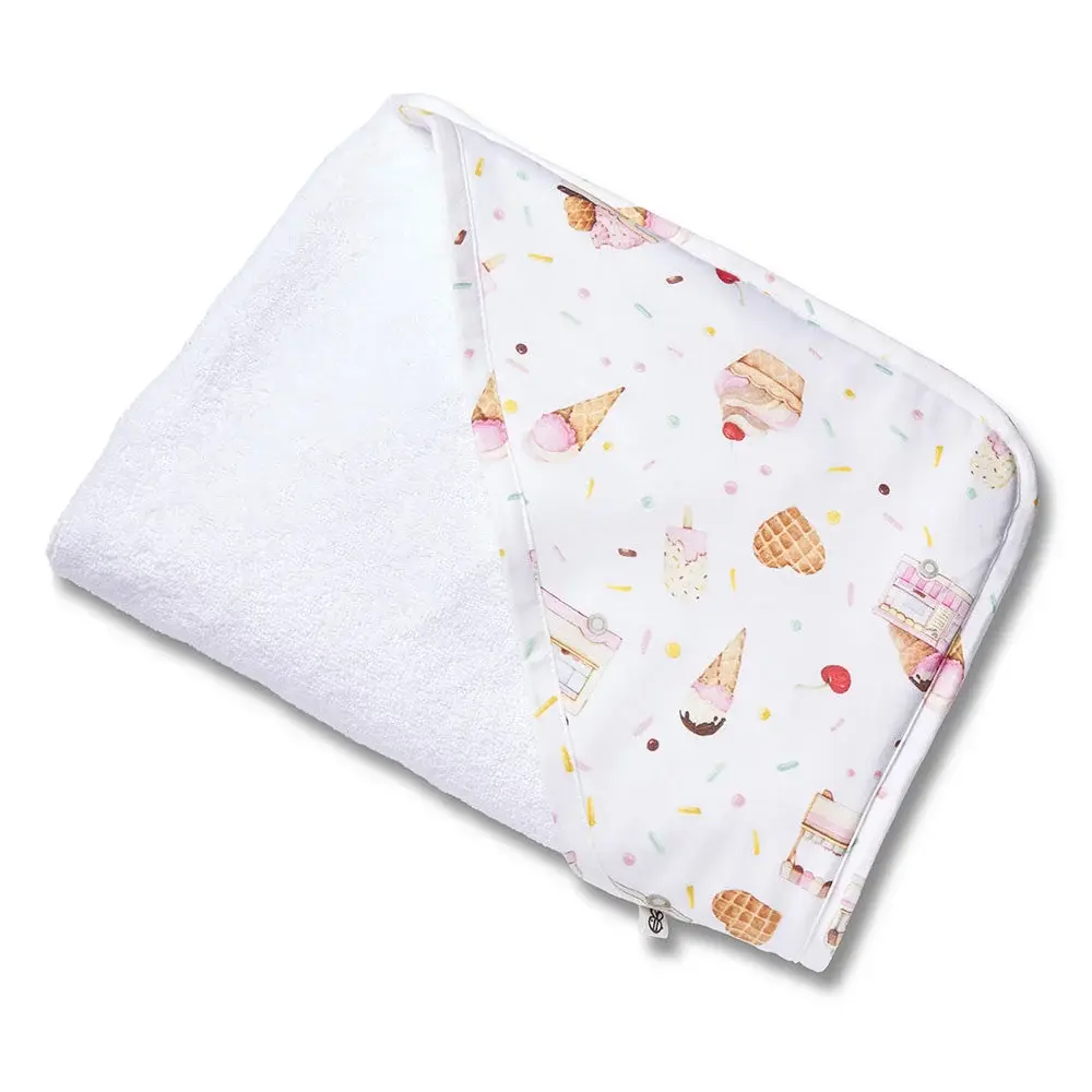 Snuggle Hunny Kids Snuggle Hunny Ice Creams Organic Hooded Baby Towel