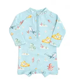 Snuggle Hunny Kids Snuggle Hunny Blue Little Subs Swim Shortie