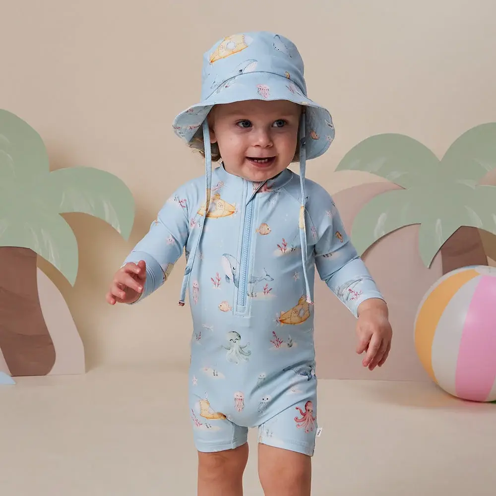 Snuggle Hunny Kids Snuggle Hunny Blue Little Subs Swim Shortie