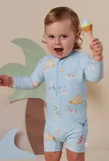 Snuggle Hunny Kids Snuggle Hunny Blue Little Subs Swim Shortie