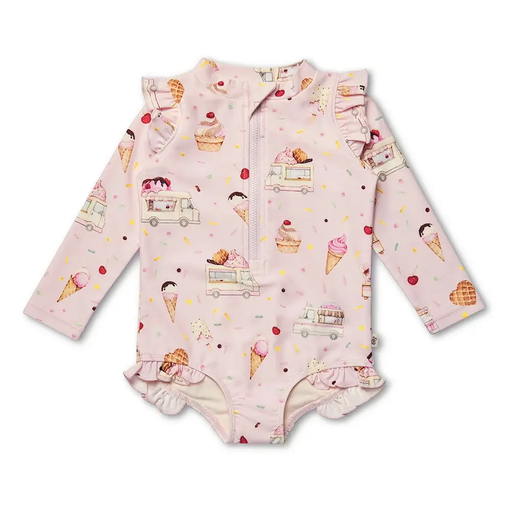 Snuggle Hunny Kids Snuggle Hunny Ice Creams Frill Swimsuit