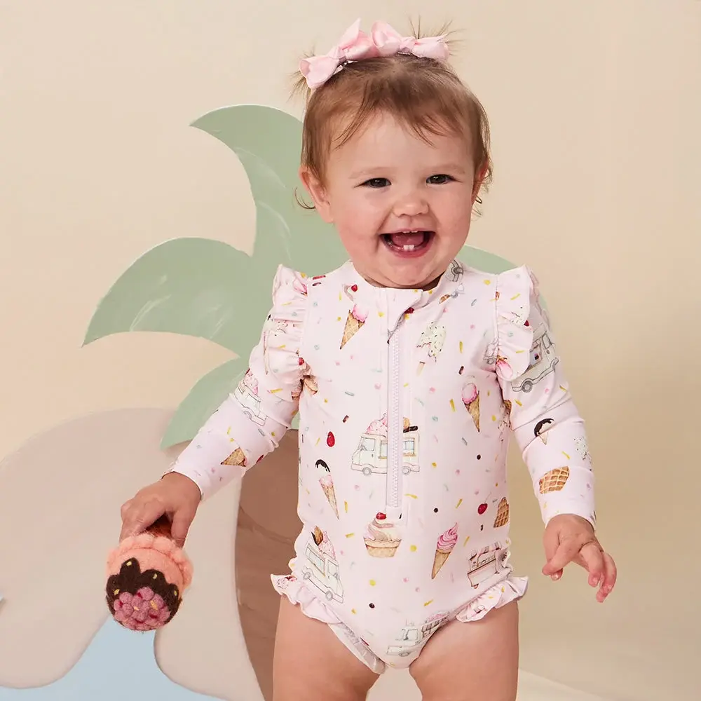 Snuggle Hunny Kids Snuggle Hunny Ice Creams Frill Swimsuit