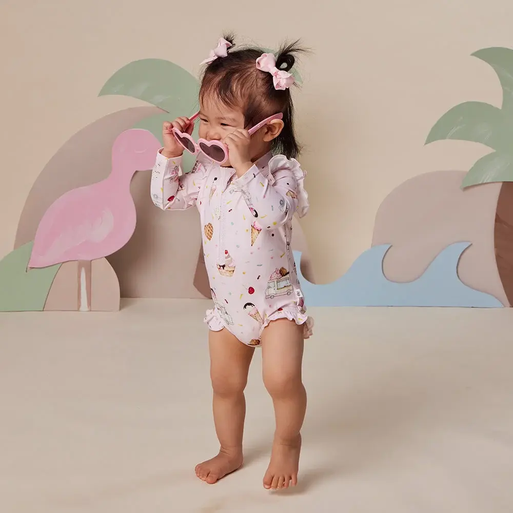 Snuggle Hunny Kids Snuggle Hunny Ice Creams Frill Swimsuit