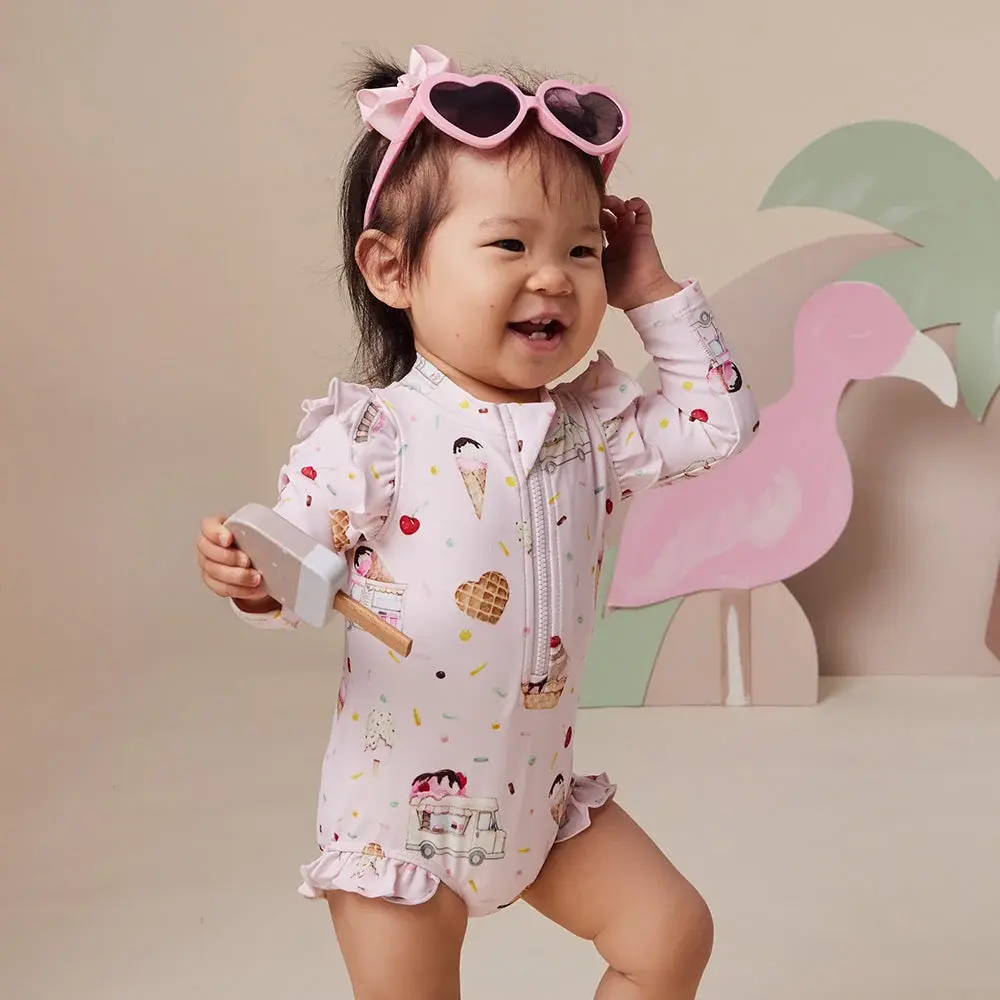 Snuggle Hunny Kids Snuggle Hunny Ice Creams Frill Swimsuit