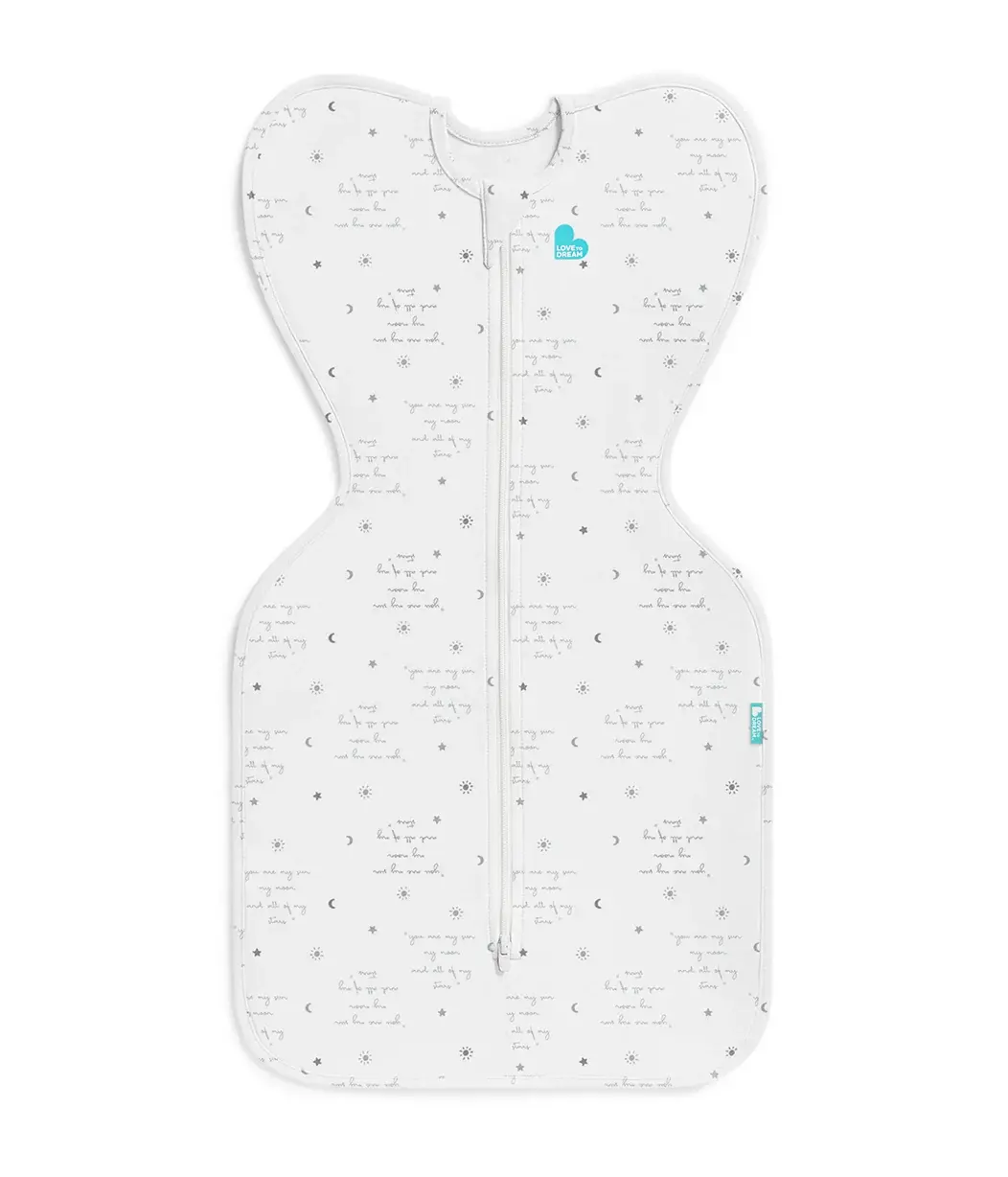 Love To Dream Love To Dream Cotton Swaddle UP Lite 0.2 Tog You Are My White