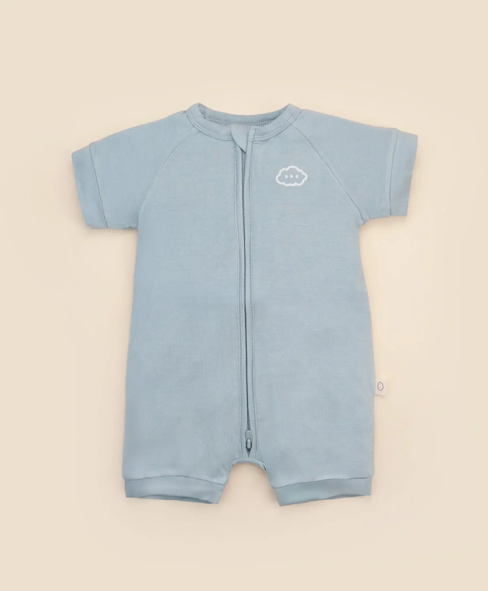 Lummi in Colour Lummi in Colour Bamboo Zip Romper - Dusk Blue