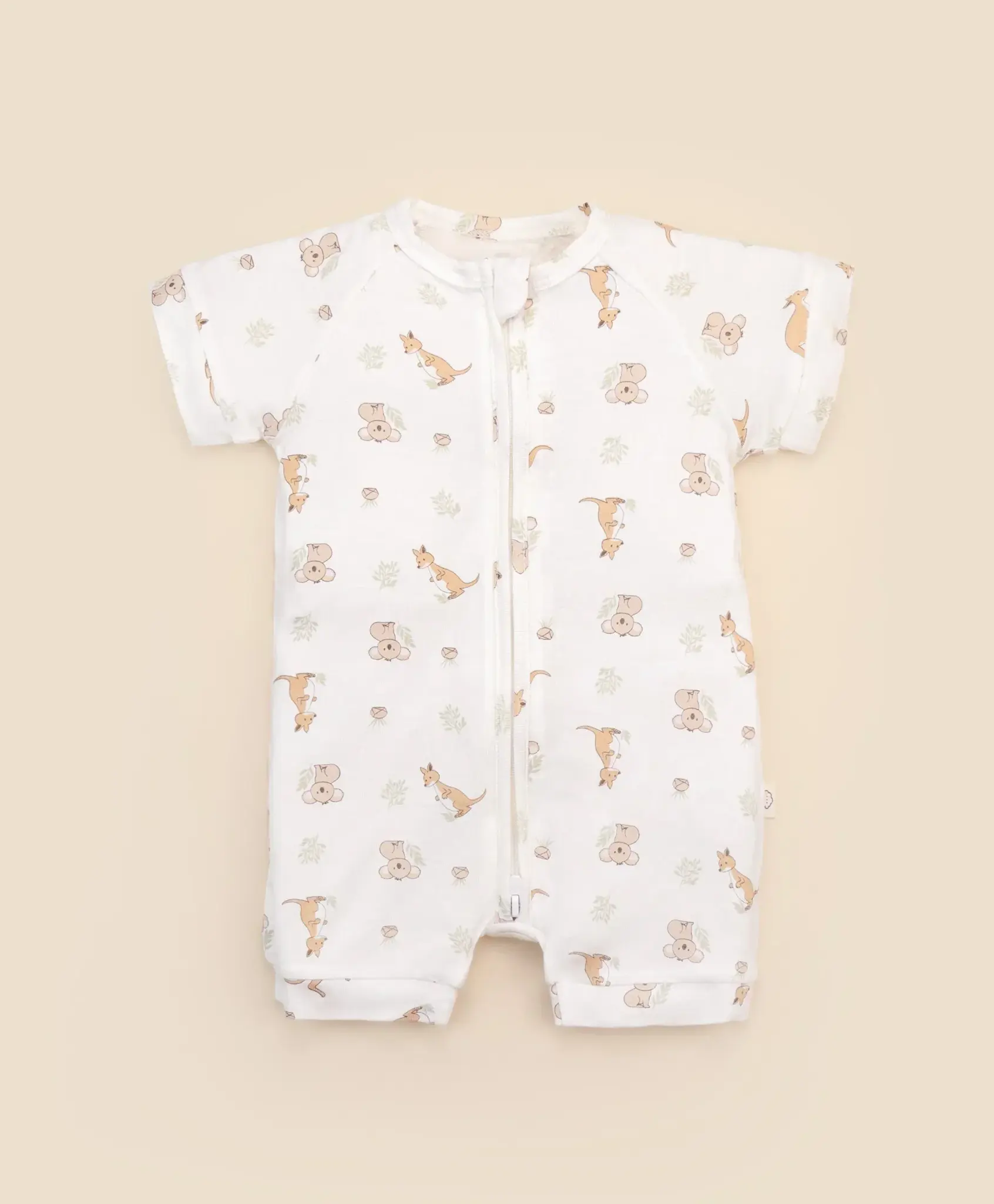 Lummi in Colour Lummi in Colour Bamboo Zip Romper - Kangaroo & Koala