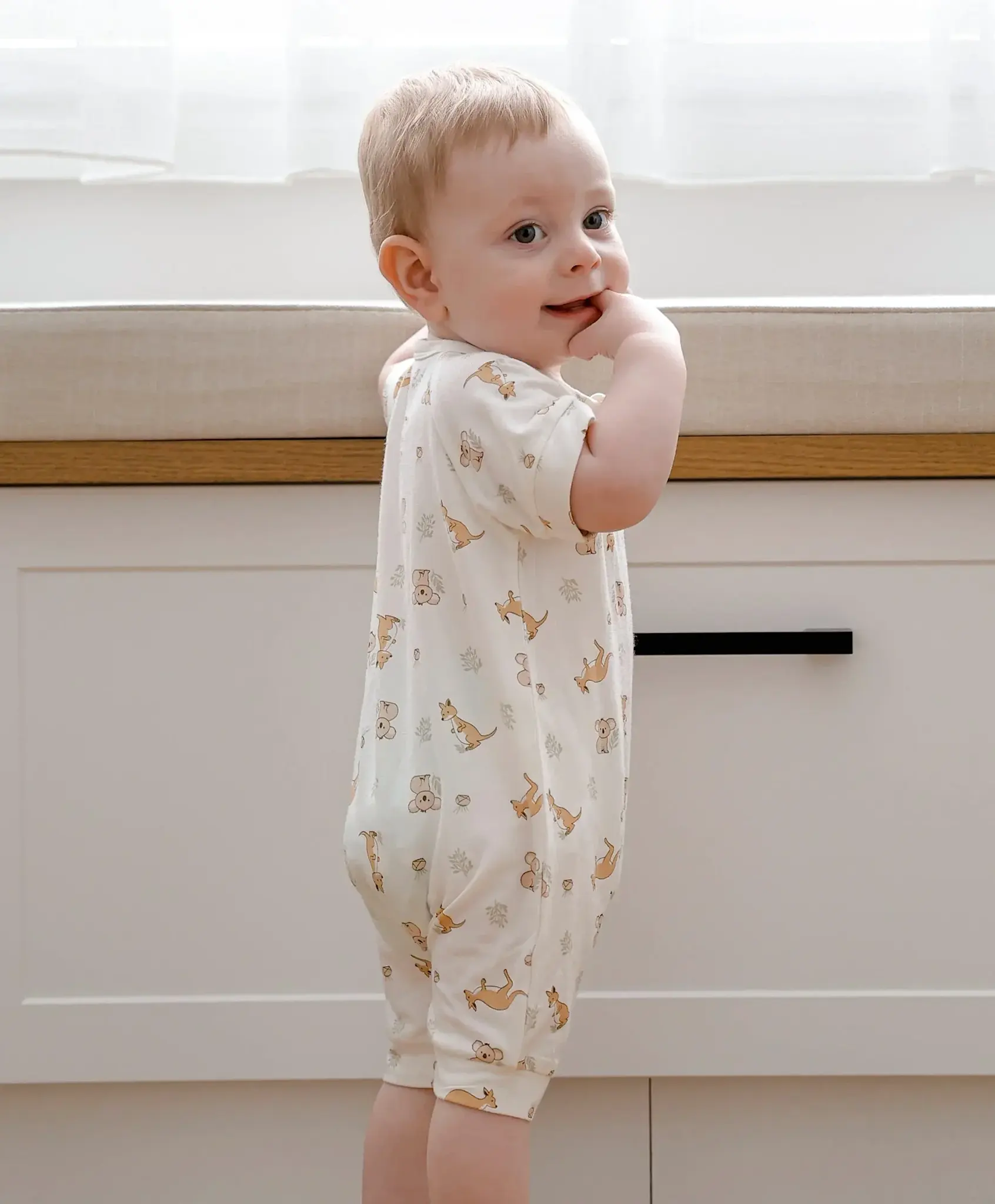 Lummi in Colour Lummi in Colour Bamboo Zip Romper - Kangaroo & Koala