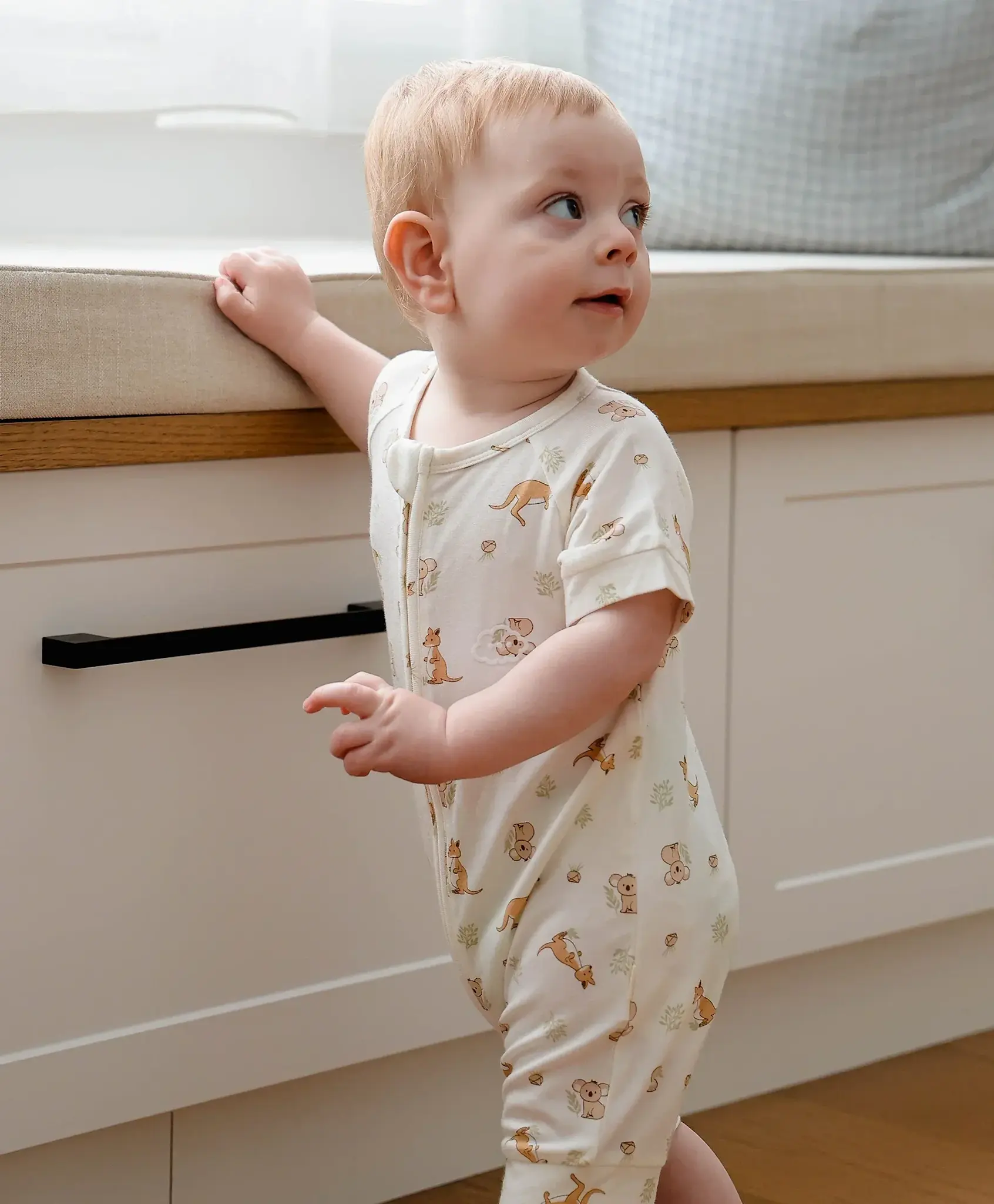 Lummi in Colour Lummi in Colour Bamboo Zip Romper - Kangaroo & Koala