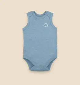 Lummi in Colour Lummi in Colour Organic Cotton Singlet Bodysuit - Heather Blue