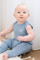 Lummi in Colour Lummi in Colour Organic Cotton Singlet Bodysuit - Heather Blue