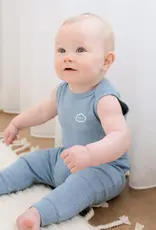 Lummi in Colour Lummi in Colour Organic Cotton Singlet Bodysuit - Heather Blue