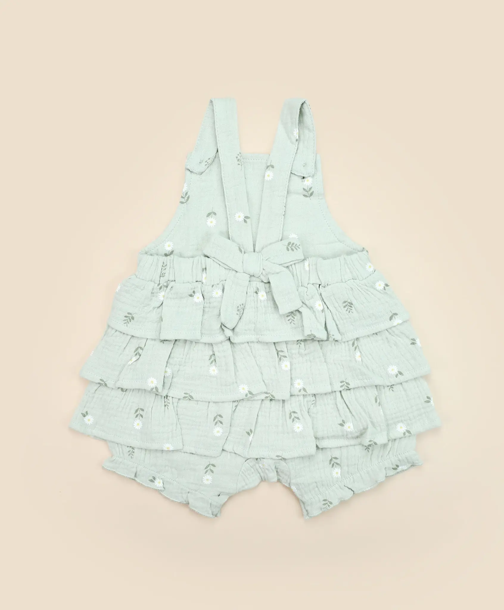 Lummi in Colour Lummi in Colour Organic Cotton Muslin Overall Romper - Daisy Green