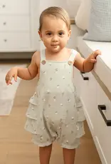 Lummi in Colour Lummi in Colour Organic Cotton Muslin Overall Romper - Daisy Green