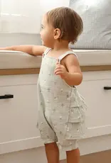 Lummi in Colour Lummi in Colour Organic Cotton Muslin Overall Romper - Daisy Green