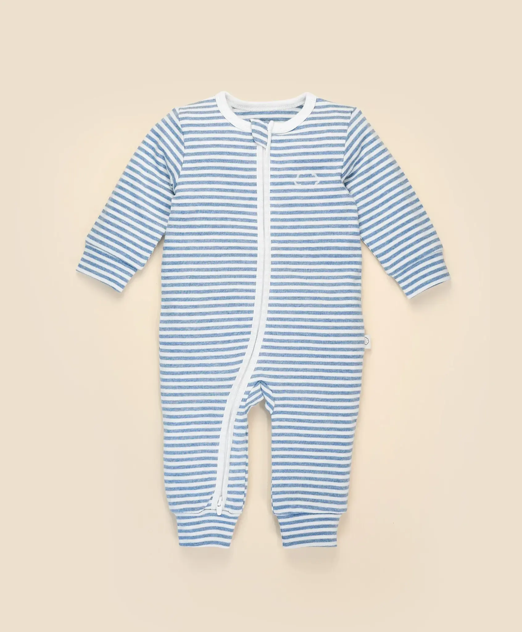 Lummi in Colour Lummi in Colour Organic Cotton Zip Growsuit - Blue Stripes