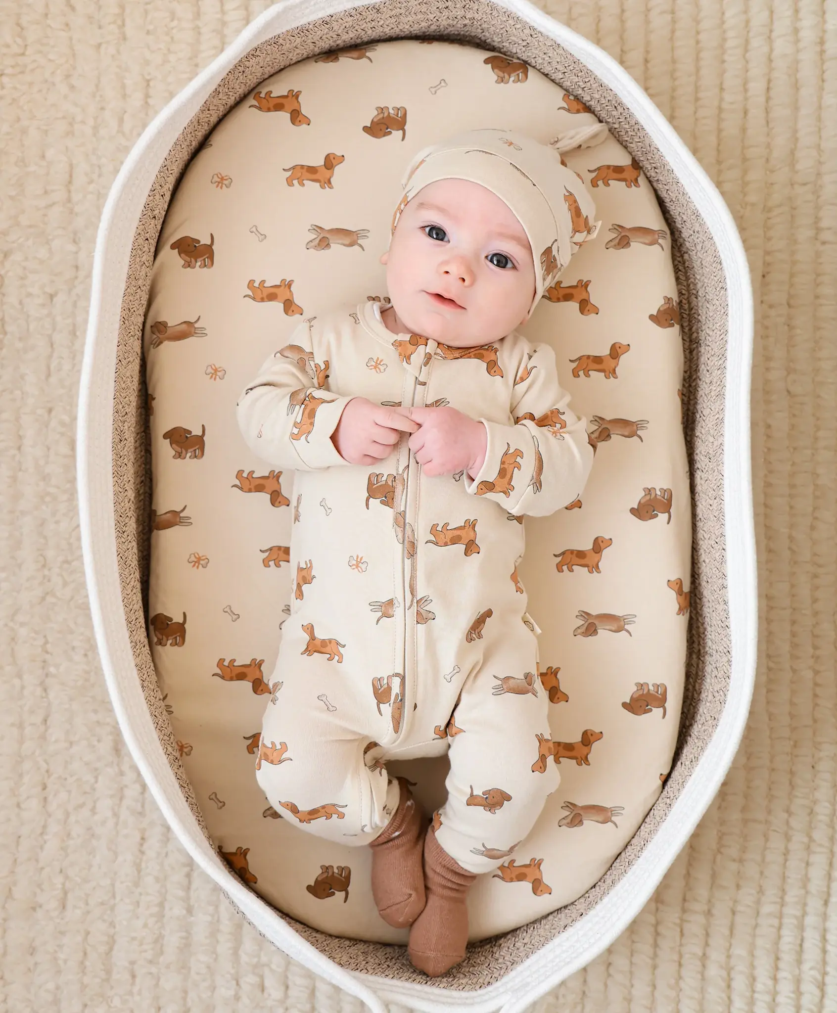 Lummi in Colour Lummi in Colour Organic Cotton Growsuit - Dachshund Dog