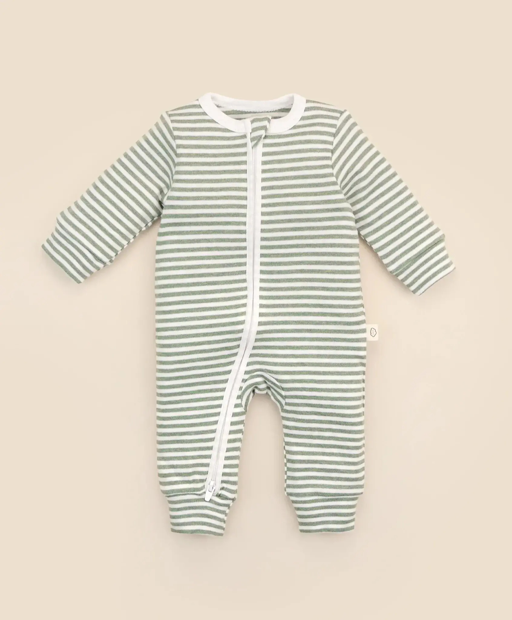 Lummi in Colour Lummi in Colour Organic Cotton Growsuit - Forest Green Stripes