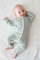 Lummi in Colour Lummi in Colour Organic Cotton Growsuit - Forest Green Stripes