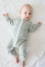 Lummi in Colour Lummi in Colour Organic Cotton Growsuit - Forest Green Stripes