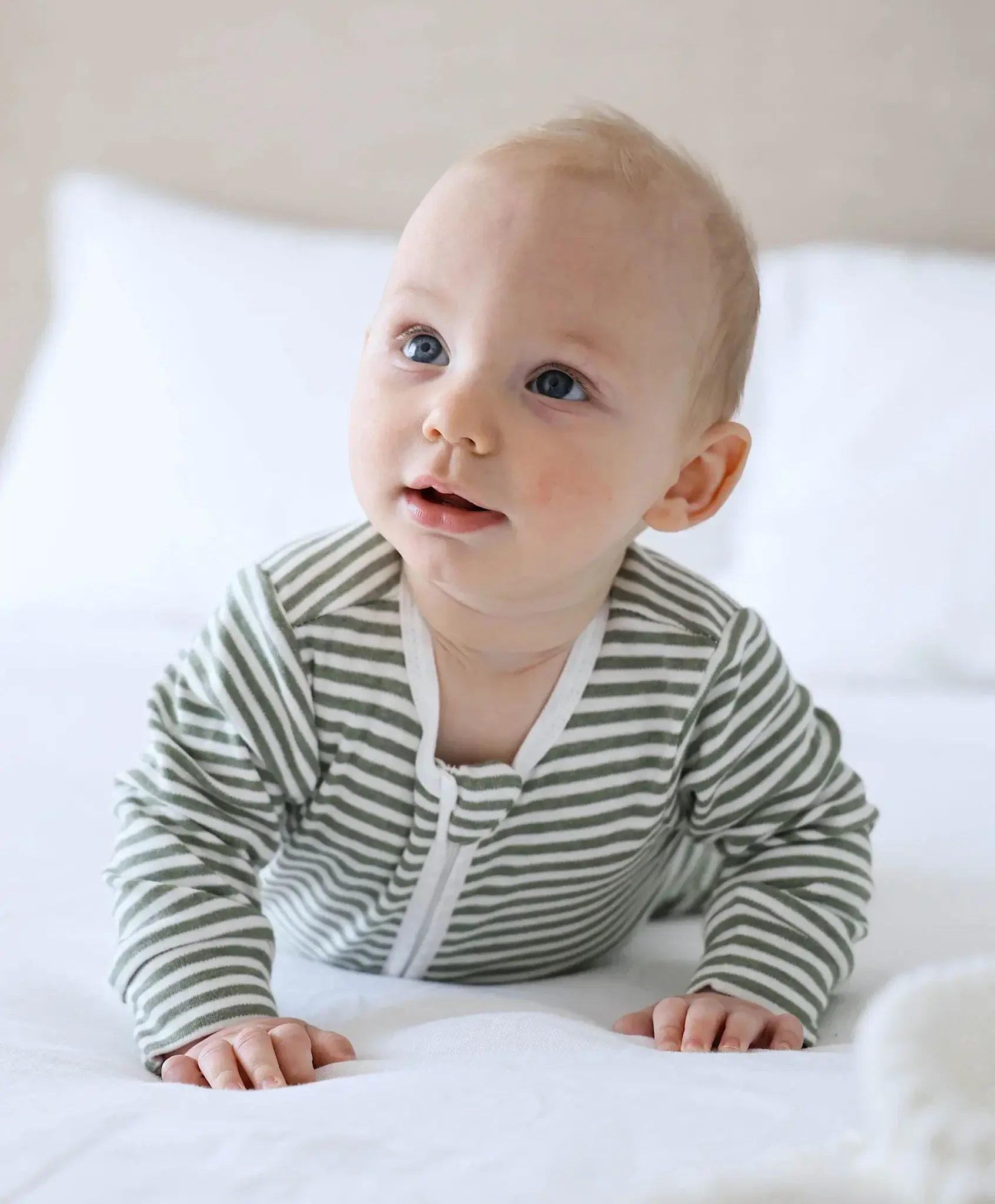 Lummi in Colour Lummi in Colour Organic Cotton Growsuit - Forest Green Stripes