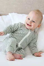 Lummi in Colour Lummi in Colour Organic Cotton Growsuit - Forest Green Stripes