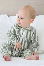 Lummi in Colour Lummi in Colour Organic Cotton Growsuit - Forest Green Stripes