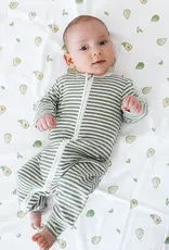 Lummi in Colour Lummi in Colour Organic Cotton Growsuit - Forest Green Stripes