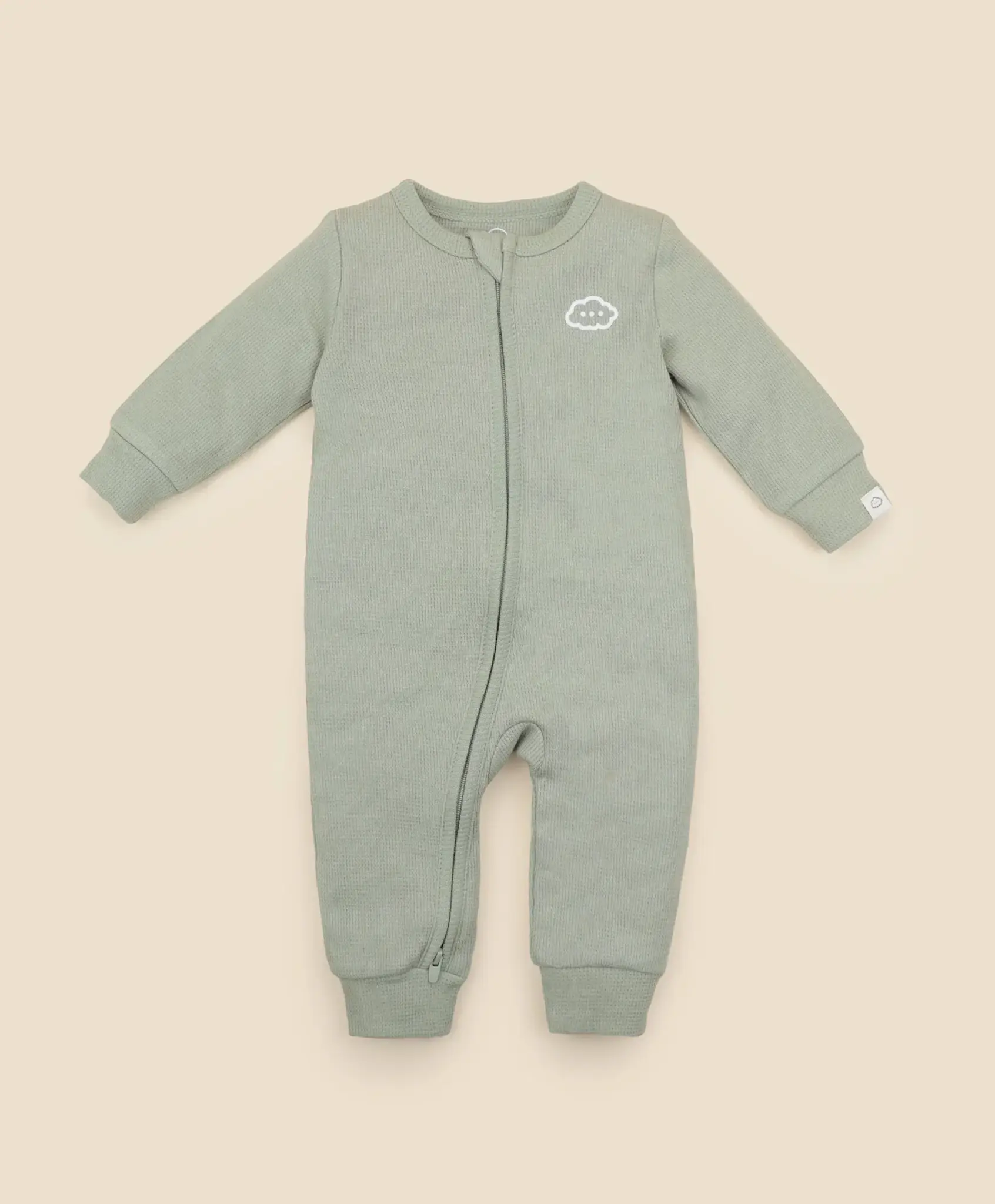 Lummi in Colour Lummi in Colour Organic Cotton Organic Cotton Waffle Growsuit - Sage Green