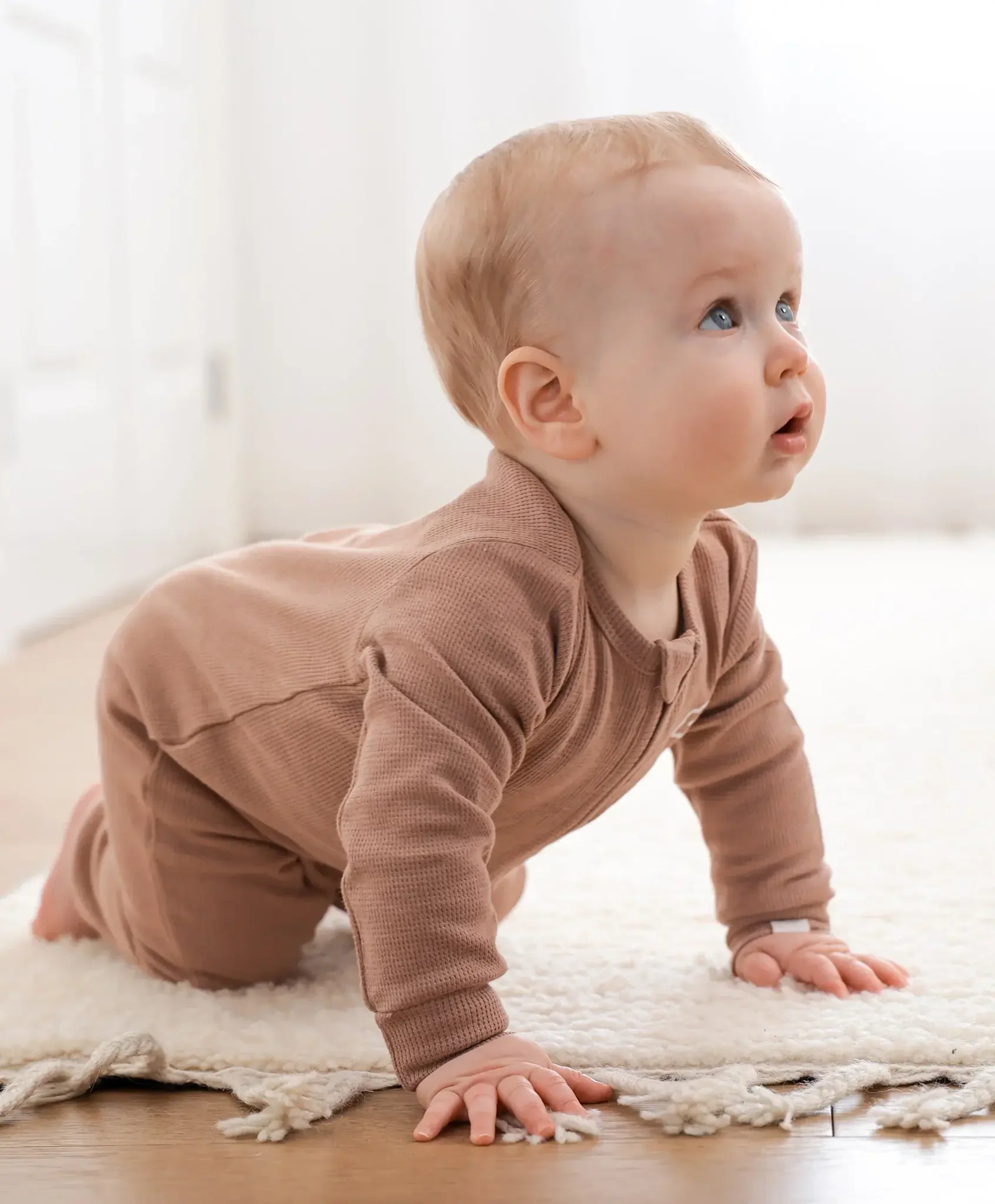 Lummi in Colour Lummi in Colour Organic Cotton Organic Cotton Waffle Growsuit - Mocha