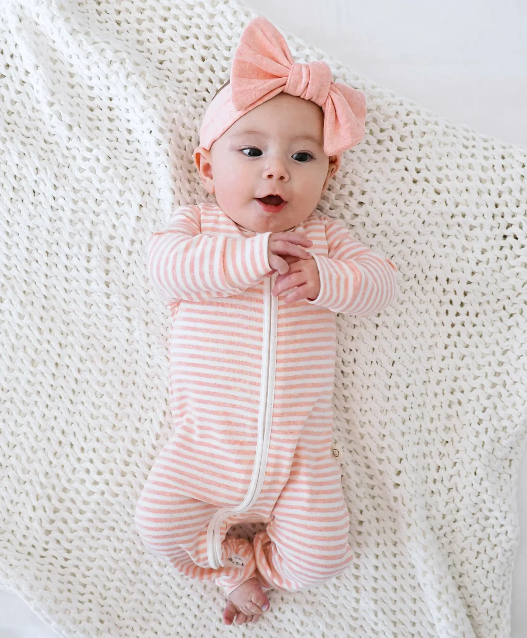 Lummi in Colour Lummi in Colour Organic Cotton Growsuit - Pink Stripes