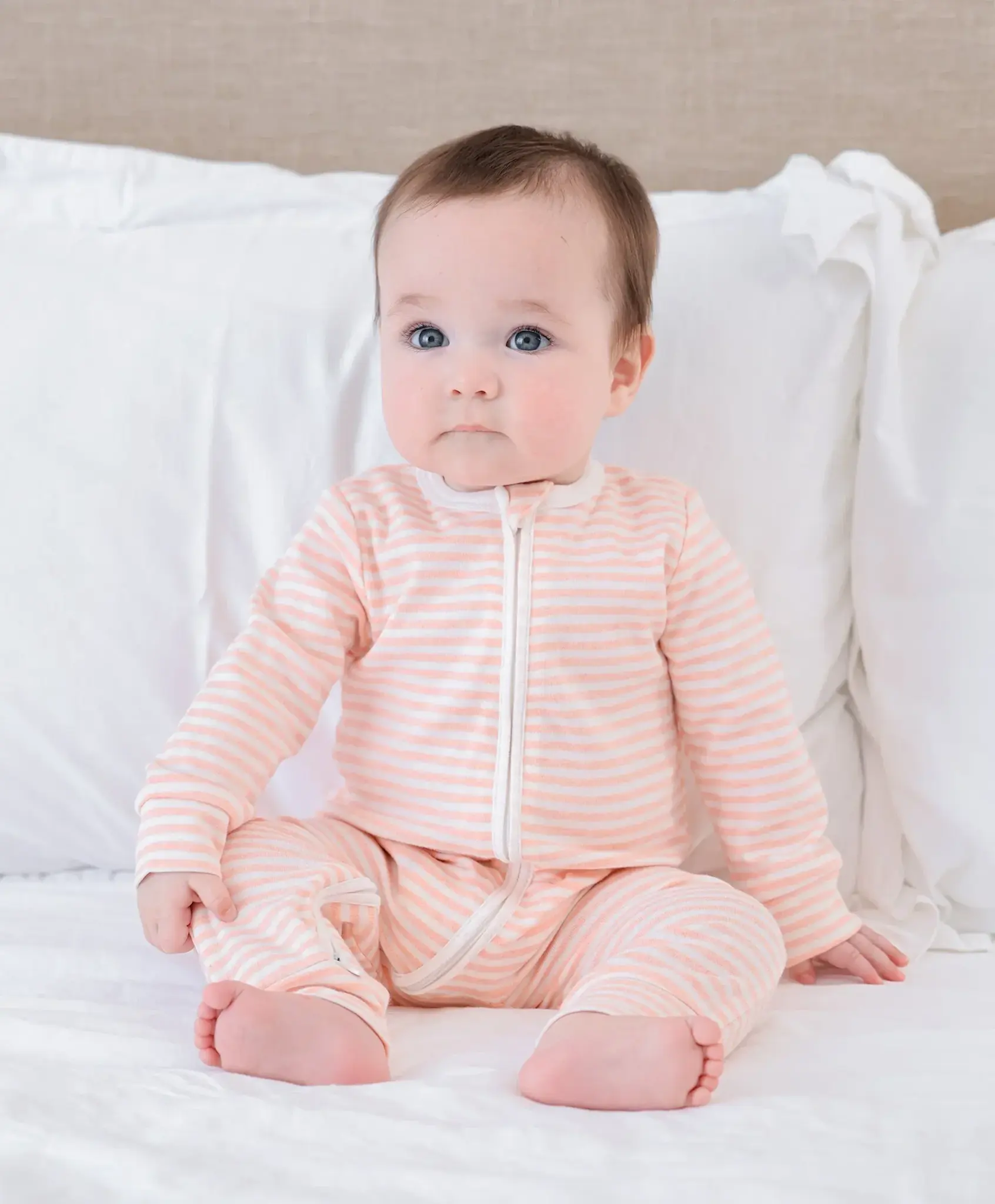 Lummi in Colour Lummi in Colour Organic Cotton Growsuit - Pink Stripes