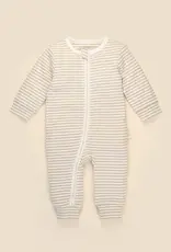 Lummi in Colour Lummi in Colour Organic Cotton Zip Growsuit - Oat Stripes