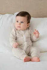 Lummi in Colour Lummi in Colour Organic Cotton Zip Growsuit - Oat Stripes