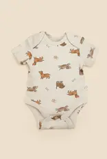 Lummi in Colour Lummi in Colour Organic Cotton Short Sleeve Bodysuit - Dachshunds
