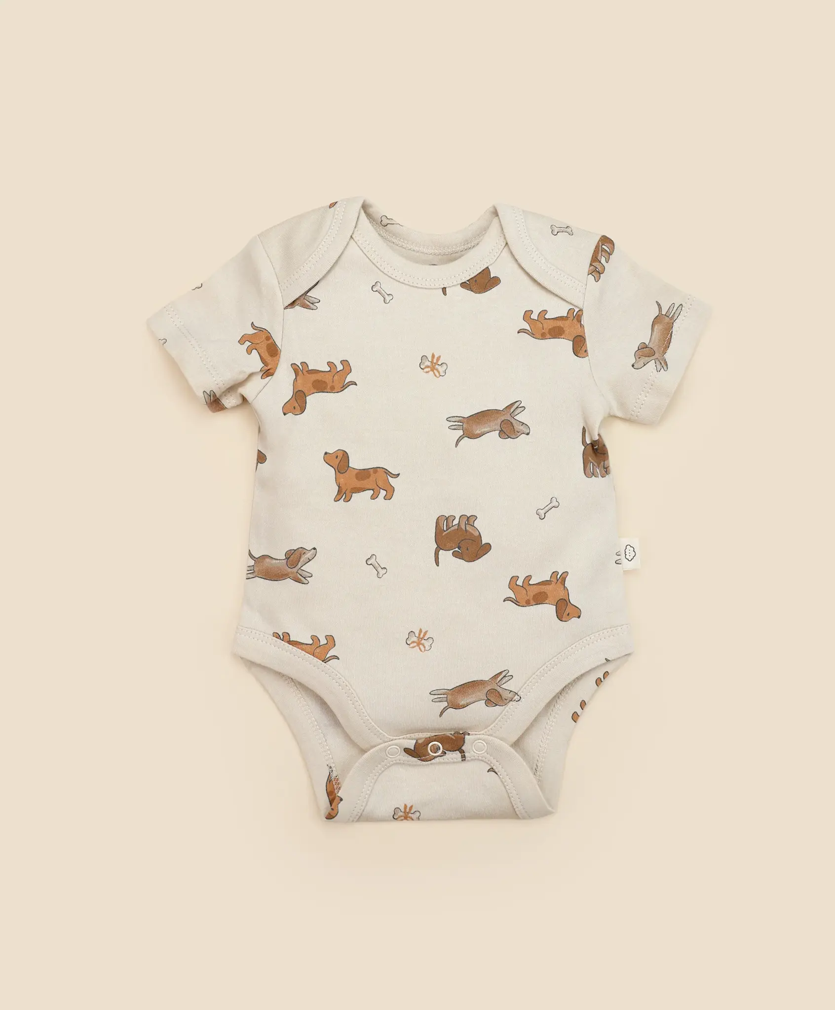 Lummi in Colour Lummi in Colour Organic Cotton Short Sleeve Bodysuit - Dachshunds