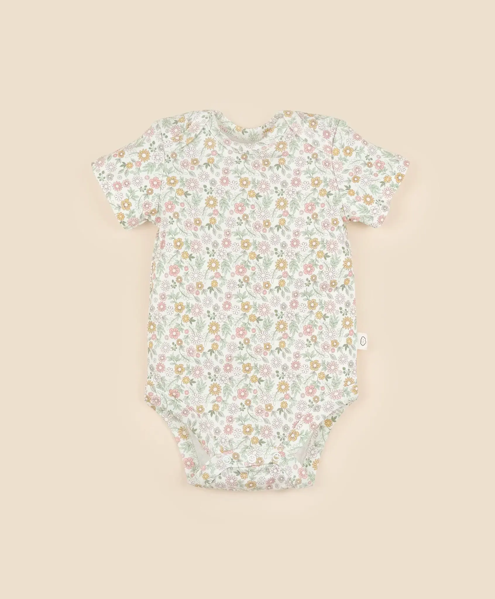 Lummi in Colour Lummi in Colour Organic Cotton Short Sleeve Bodysuit - Daisies