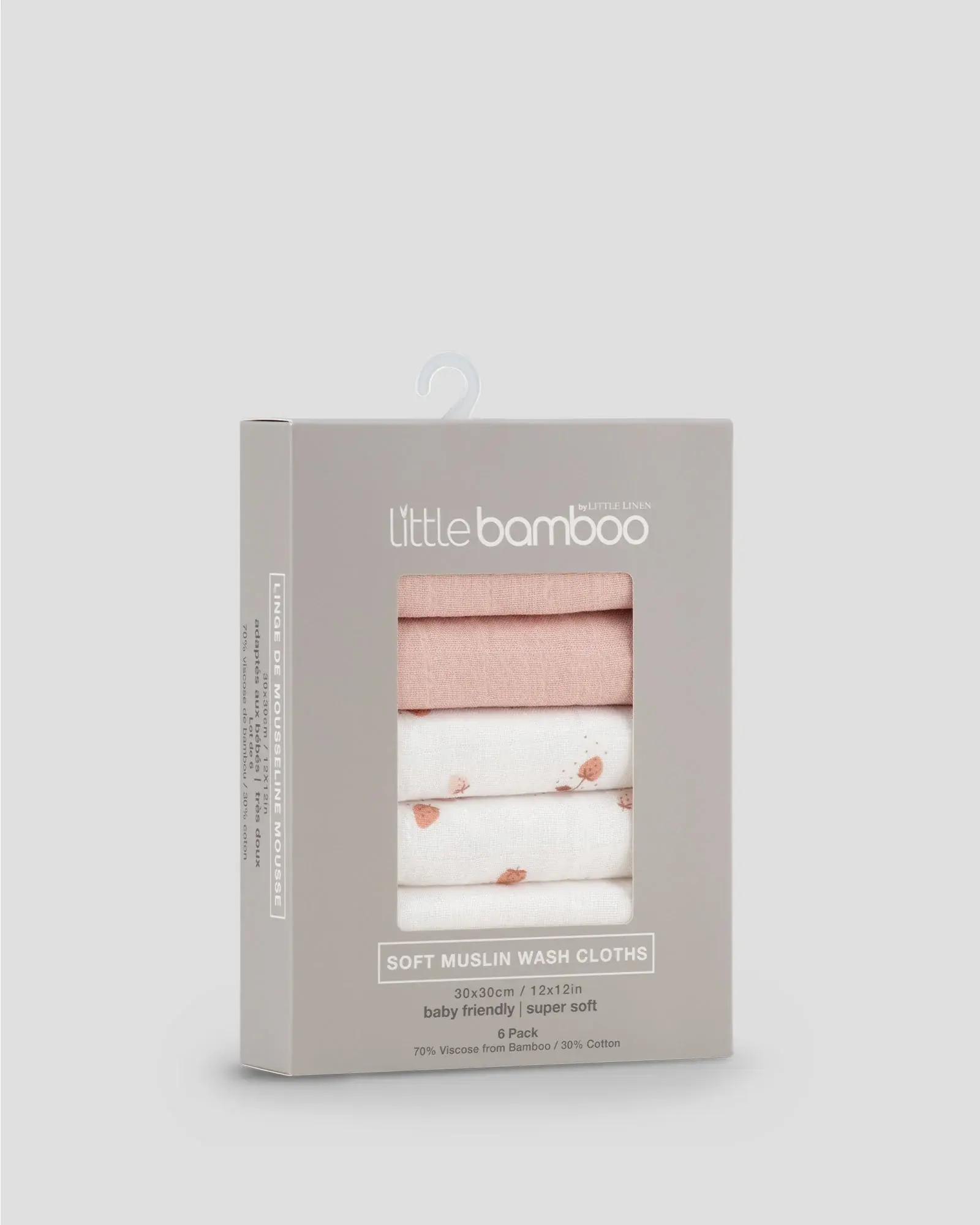 Little Bamboo Little Bamboo Muslin Washers 6Pk