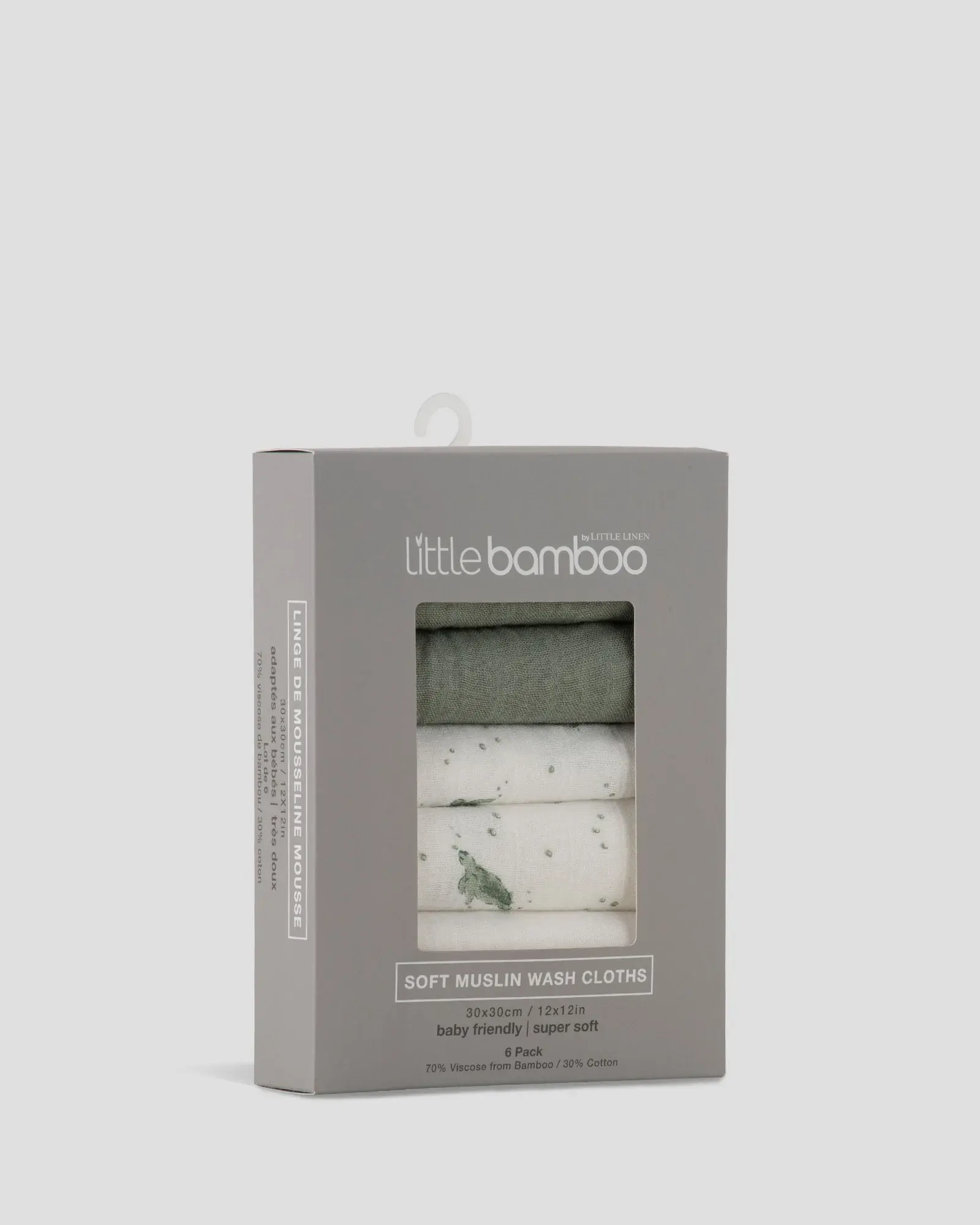 Little Bamboo Little Bamboo Muslin Washers 6Pk