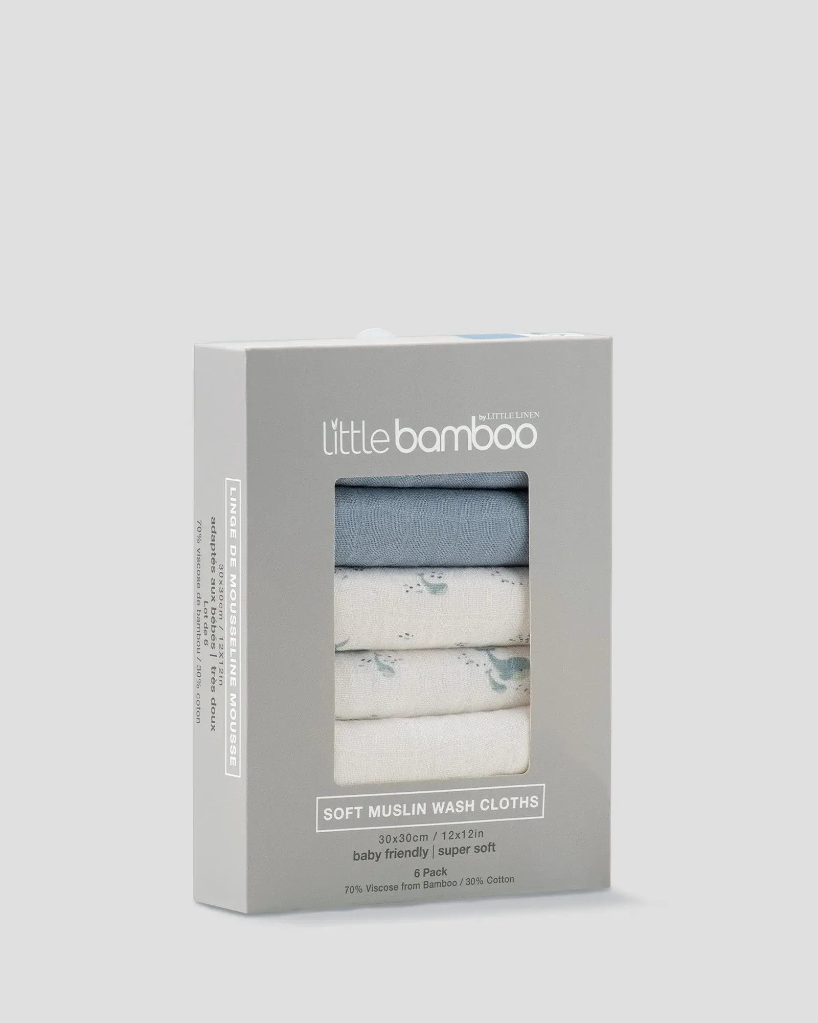 Little Bamboo Little Bamboo Muslin Washers 6Pk