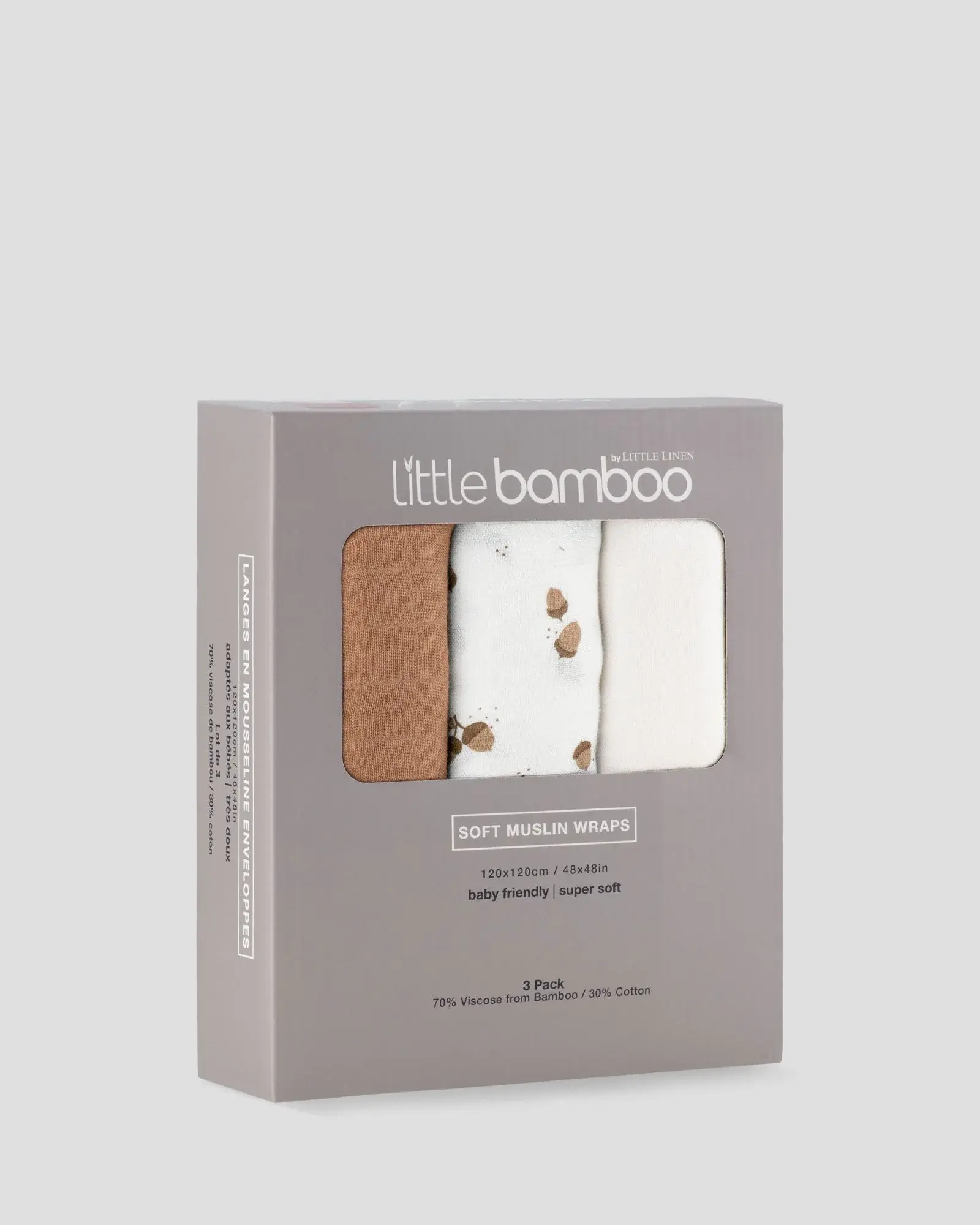 Little Bamboo Little Bamboo Muslin Wraps - 3 Pack