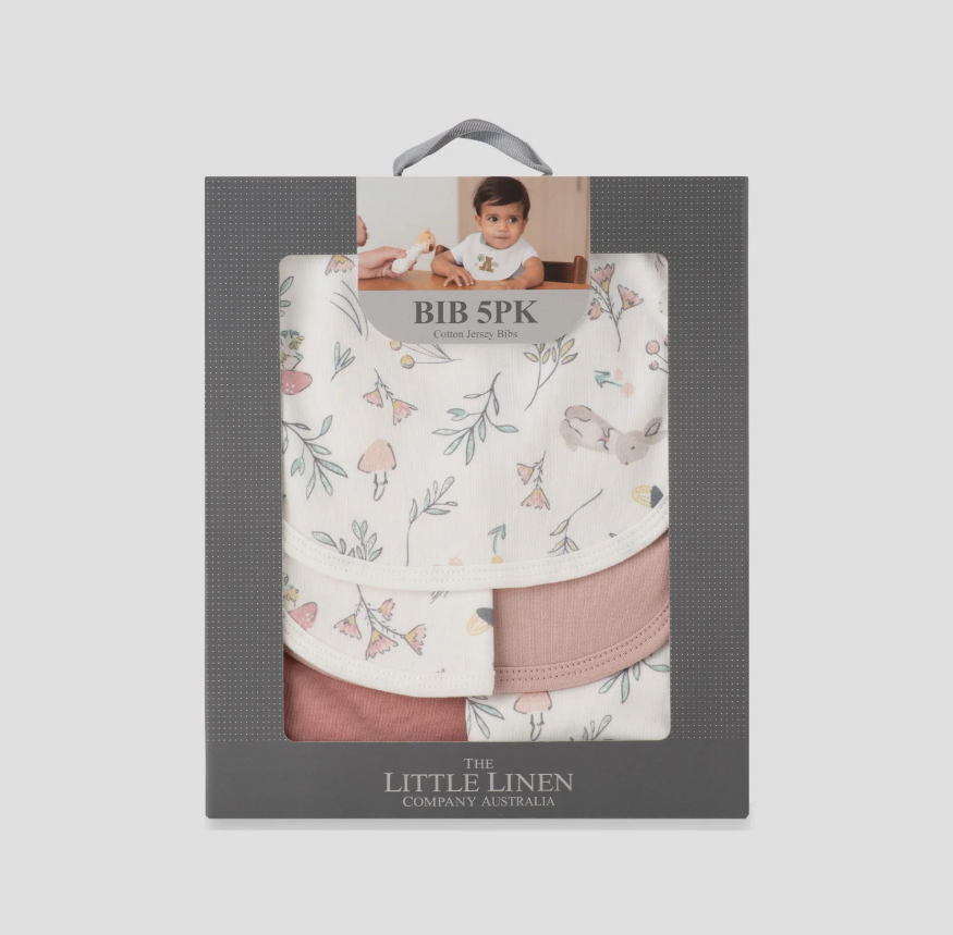 Little Linen Little Linen Jersey Bib 5PK