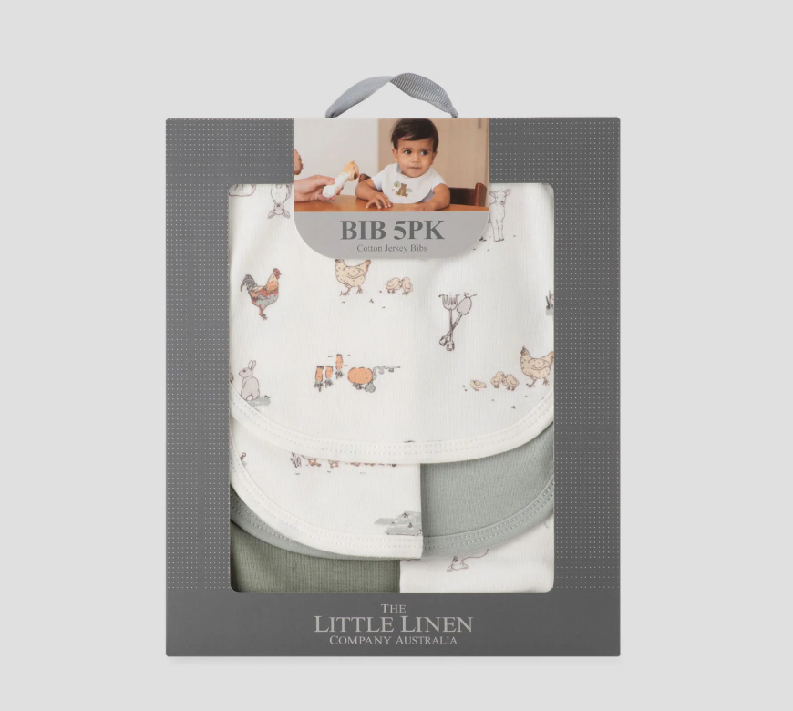 Little Linen Little Linen Jersey Bib 5PK