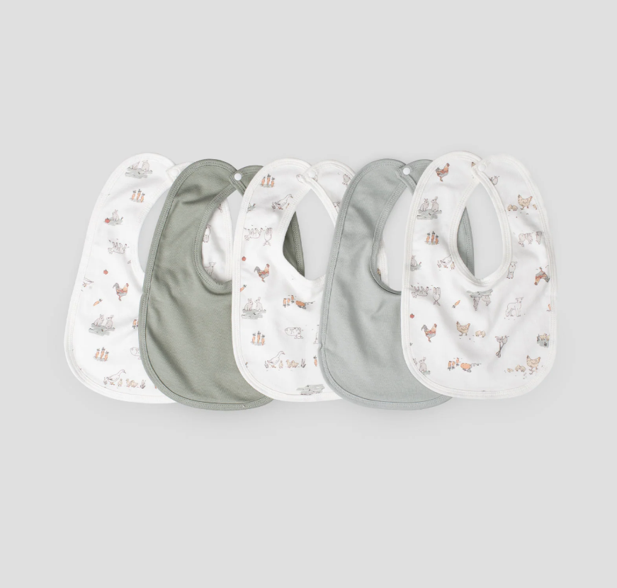 Little Linen Little Linen Jersey Bib 5PK