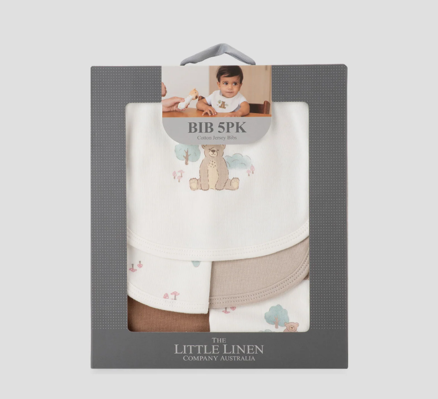 Little Linen Little Linen Jersey Bib 5PK