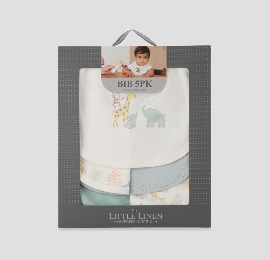 Little Linen Little Linen Jersey Bib 5PK